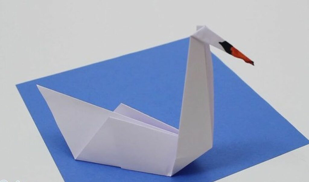 cygne en origami