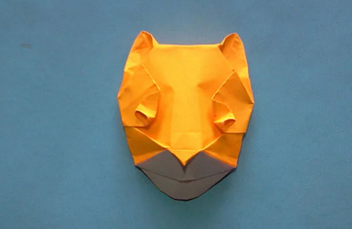 masque origami lion