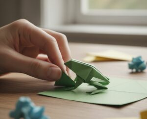 Tuto origami grenouille sauteuse facile